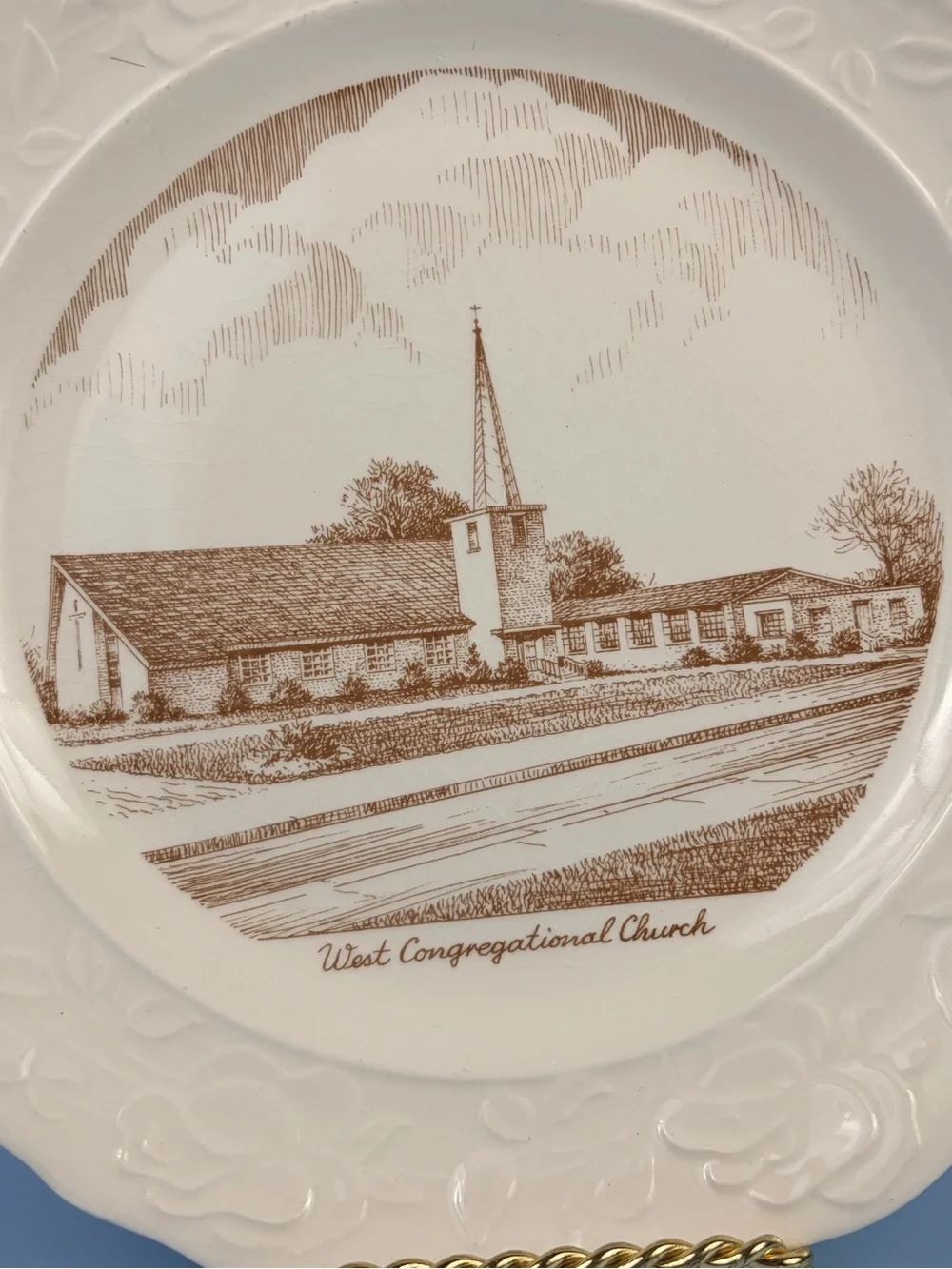 Vintage 1961 West Congregational Church Peabody MA Commemorative Plate